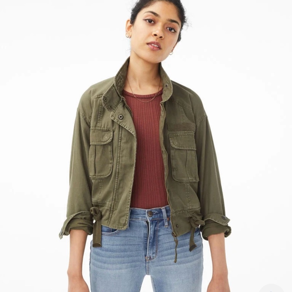 Aeropostale cropped army jacket